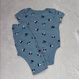 Disney Blue Mickey Mouse matching set
